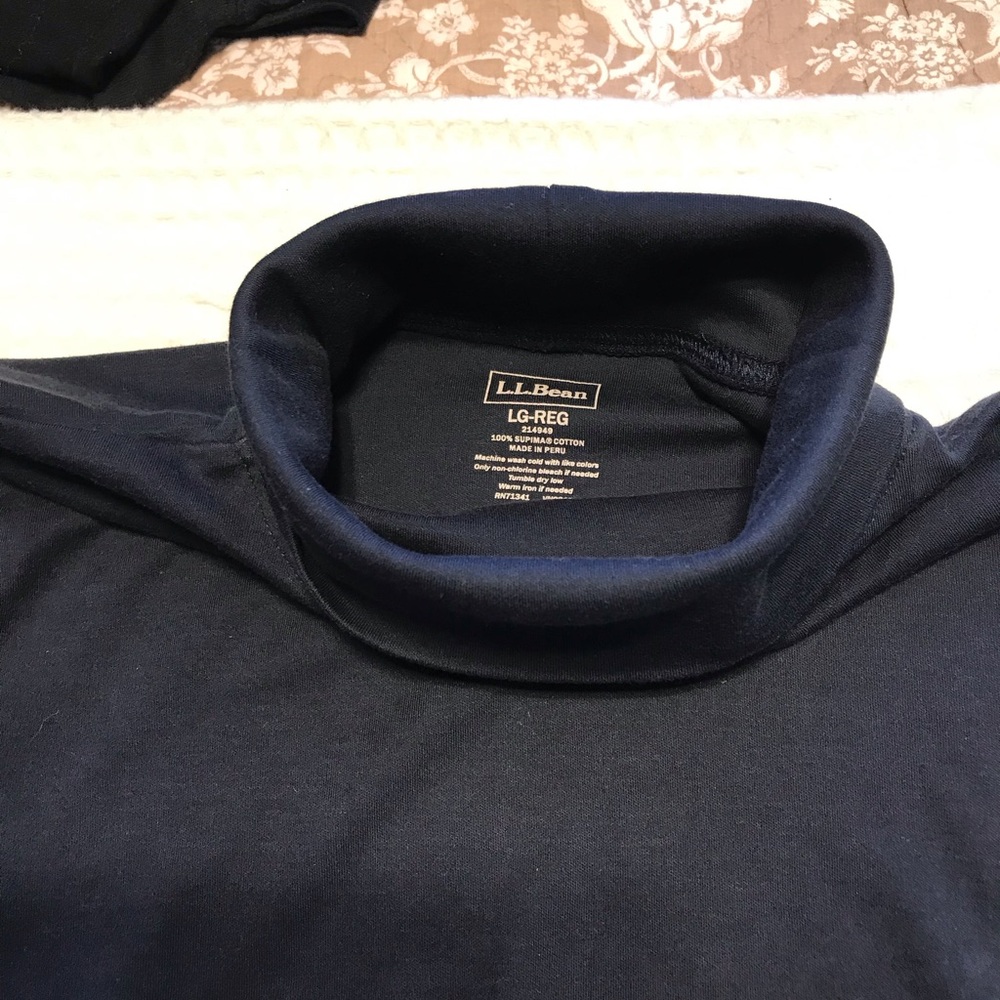 L.L. Bean Dark Blue Women's Turtleneck Sweater - Picture 4 of 5